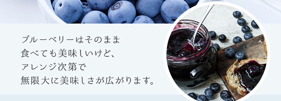 ブルーベリーはそのまま食べても美味しいけど、アレンジ次第で無限大に美味しさが広がります。
