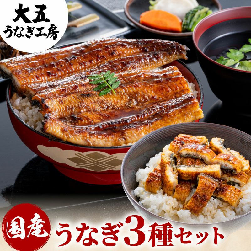 国産うなぎ3種セット | 国産うなぎお取り寄せなら大五グルメセレクション