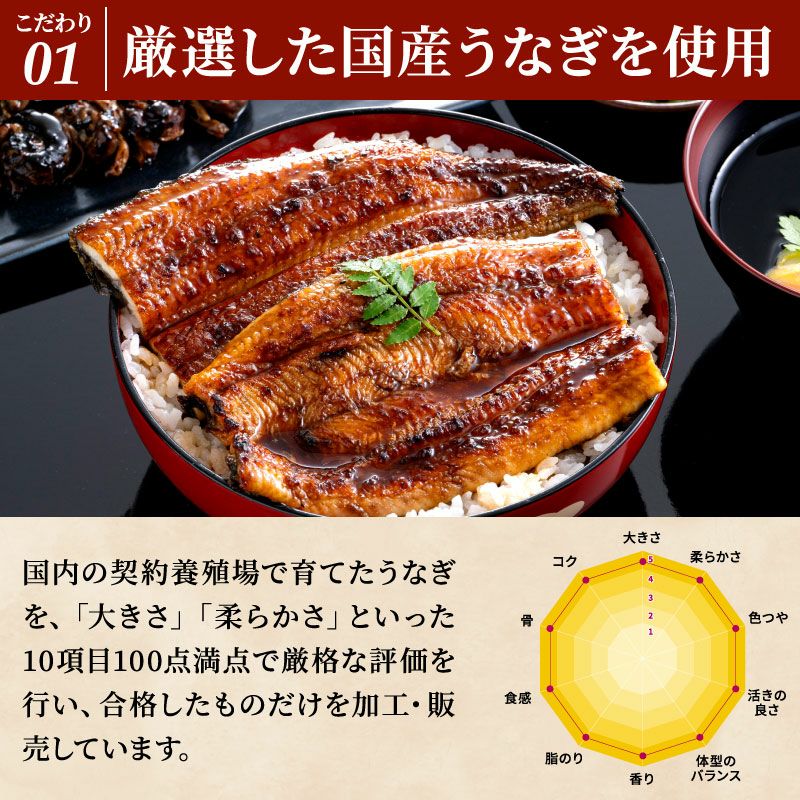 国産うなぎ 長蒲焼(特大) 5尾セット ご自宅用簡易箱 | 大五グルメ